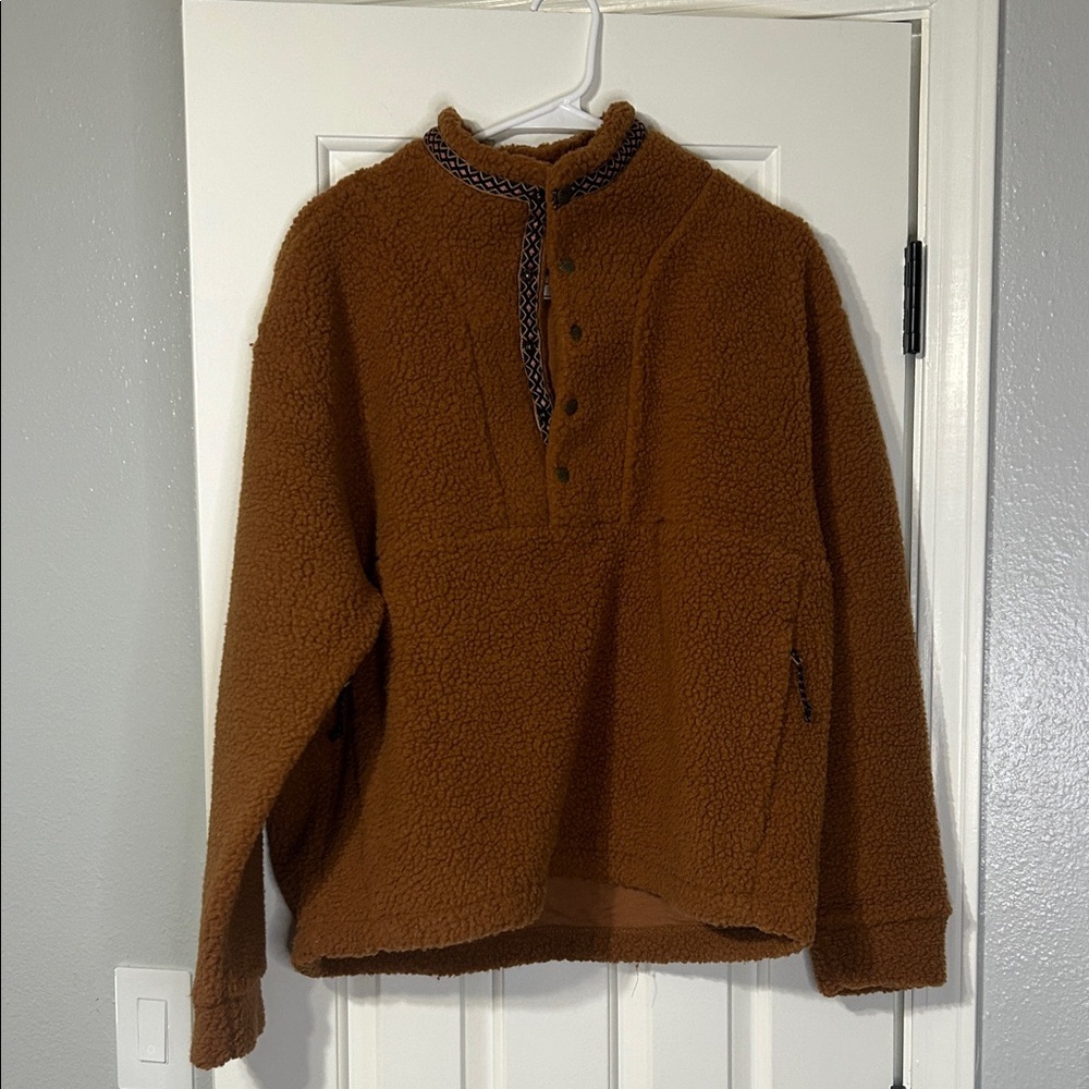 Alpine Design Brown Sherpa Pullover - Picture 2 of 6
